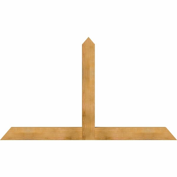 Ekena Millwork Portland Rough Sawn Timber Gable Bracket, Western Red Cedar, 84"W x 49"H x 4"D x 6"F, 14/12 Pitch GBW084X49X0406POR00RWR - main